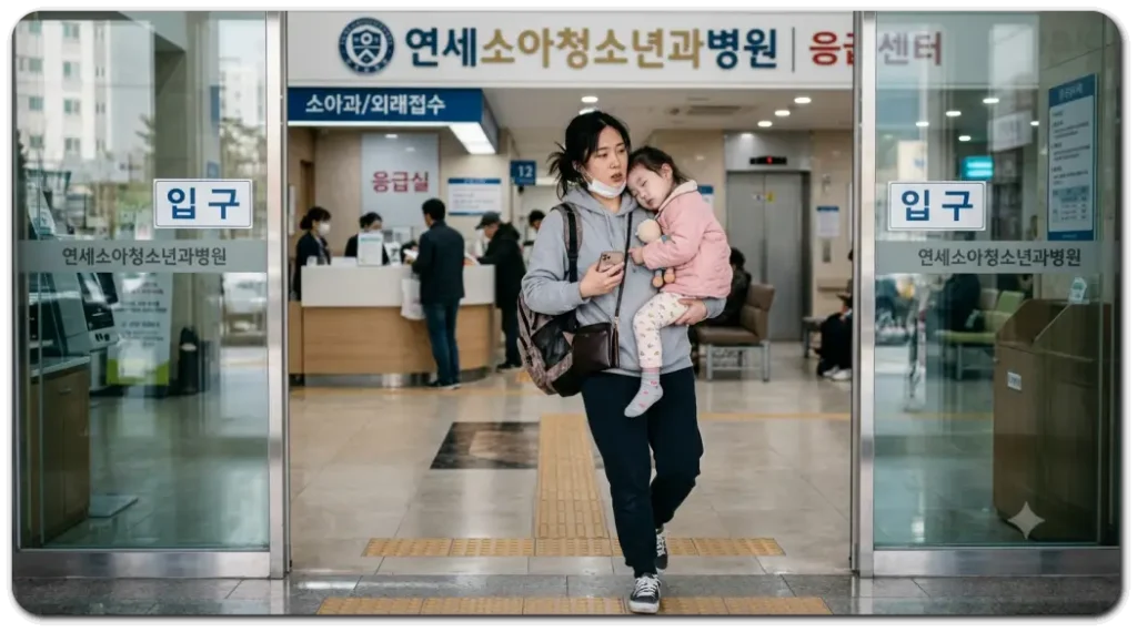 대체공휴일-소아과-진료받는-엄마와-딸.