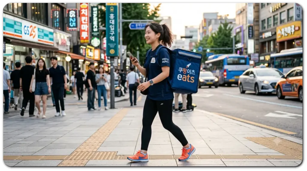 배달-장소로-행해-가는-쿠팡이츠-도보배달원
