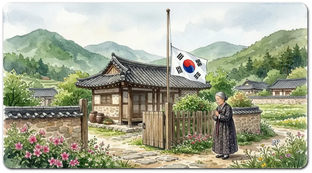 현충일-조기-달기
