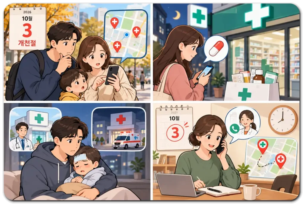 개천절-연휴-문-연-병원 찾기