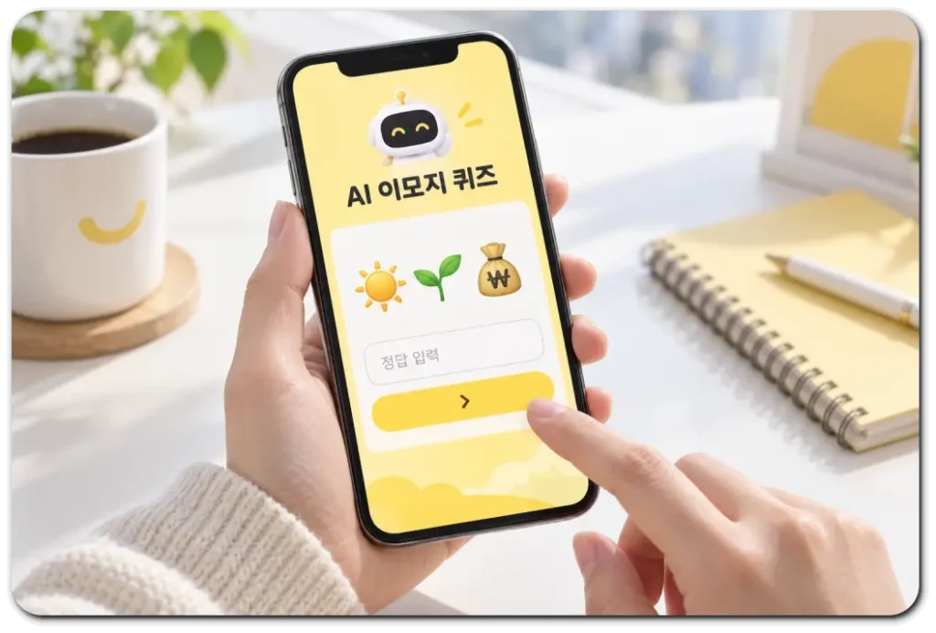 스마트폰-속-AI-이모지-퀴즈