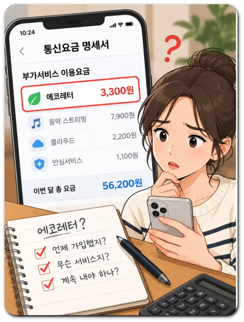 에코레터_요금확인