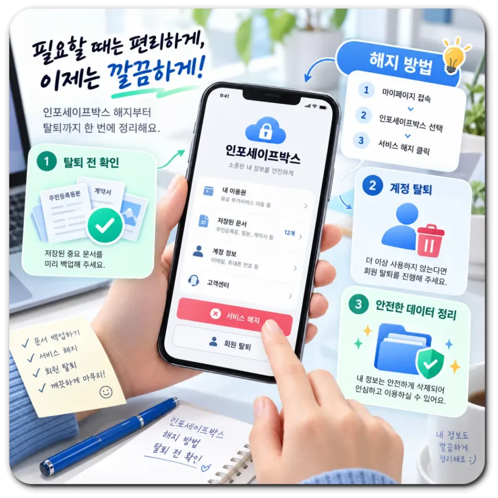 인포세이프박스-요금조회-해지-방법
