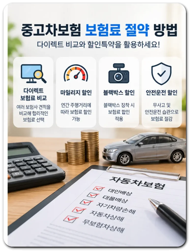 중고차보험_보험료절약_할인특약