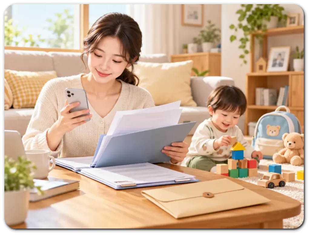 집에서-자녀를-돌보는-어머