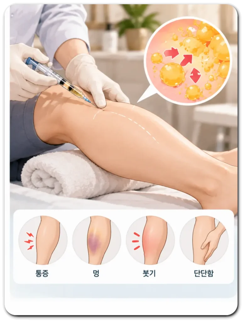 종아리 지방분해주사 효과 있을까?|후기·통증·부작용·다이어트 종아리 지방분해주사 효과 있을까?|후기·통증·부작용·다이어트