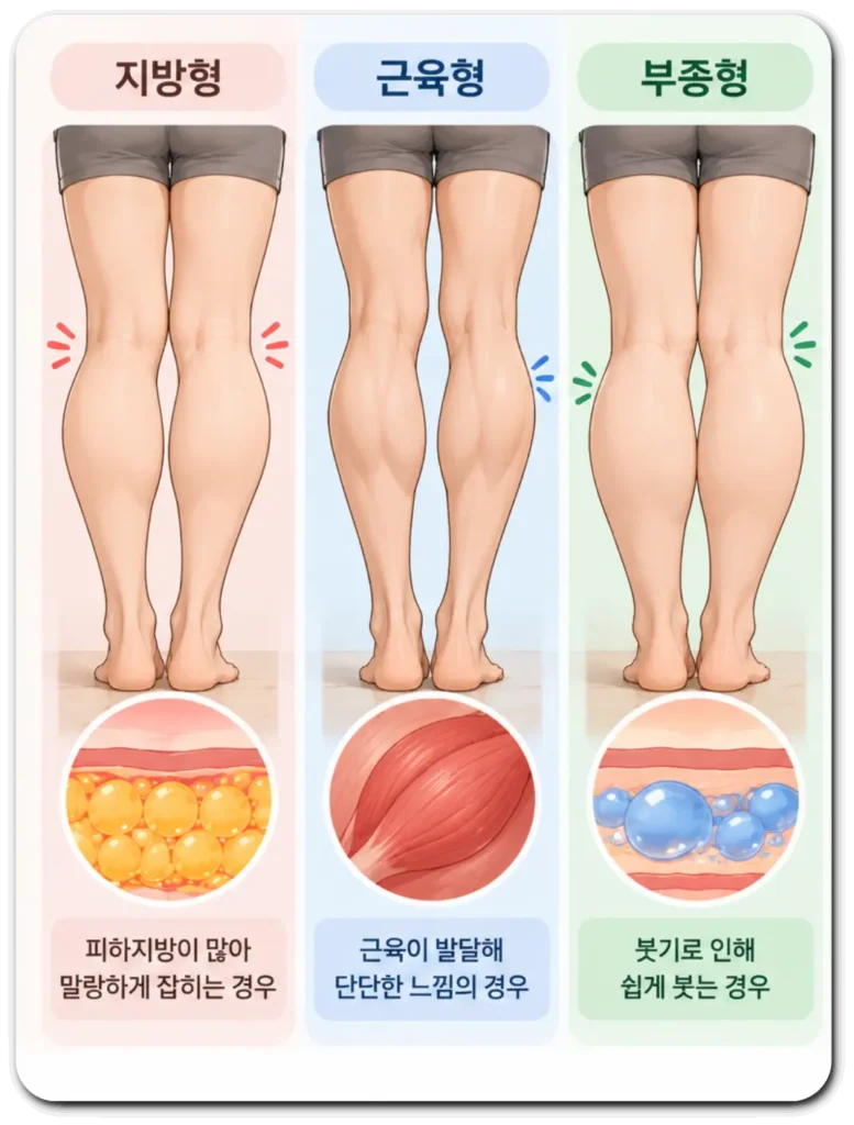 종아리-유형비교